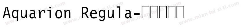Aquarion Regula字体转换